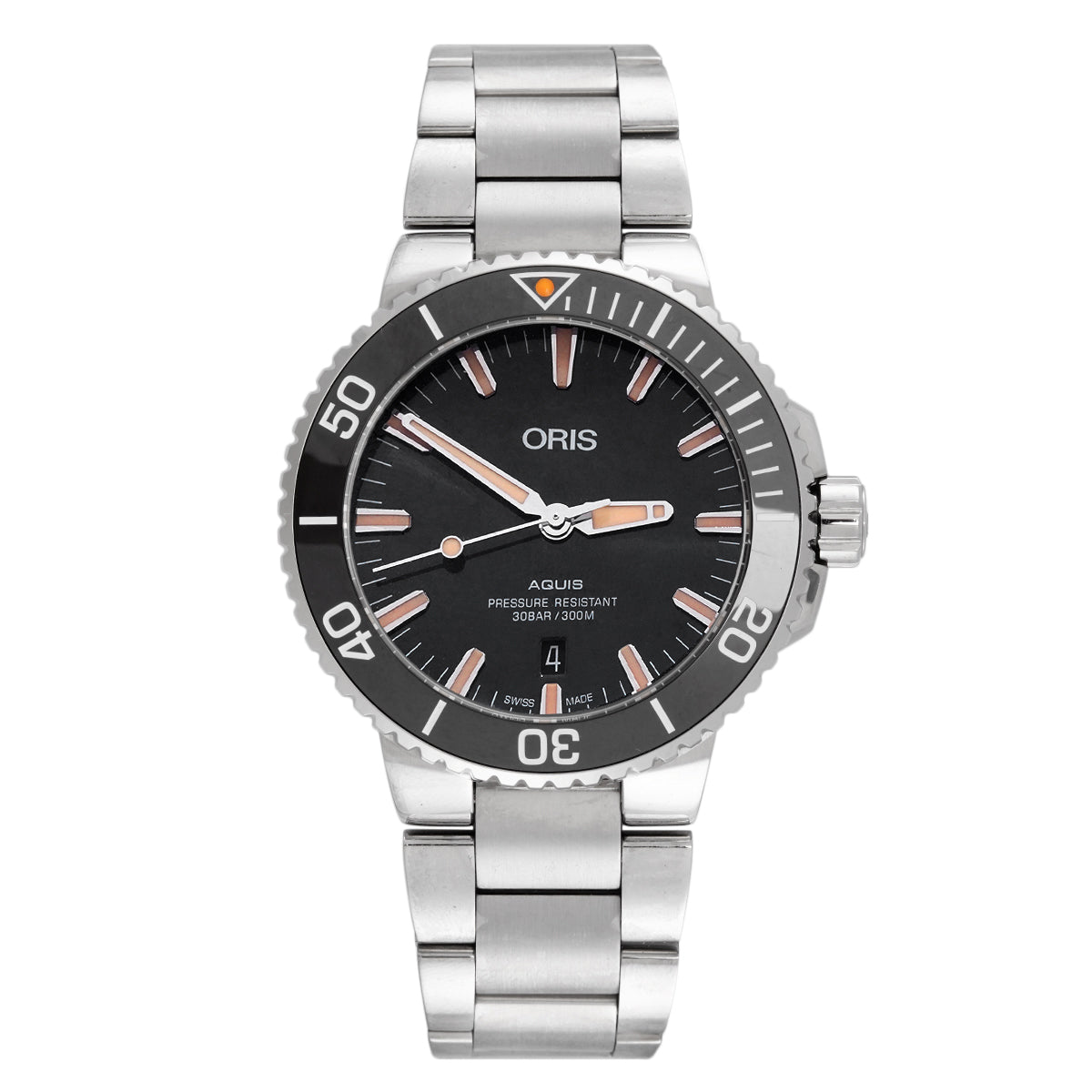 Oris Aquis Automatic Men's Watch 01-733-7730-4159-07-8-24-05, 43.5MM Black Dial, Stainless Steel/WHT030014