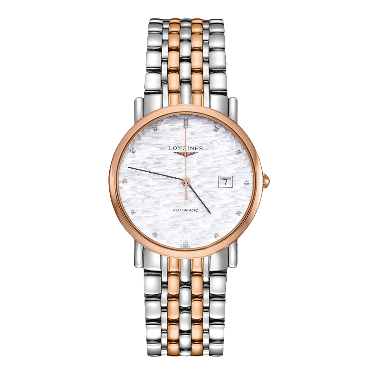 Longines  Traditional Watch Series L4.910.5.77.7 Automatic mechanical, 39mm white dial, interwoven rose gold / WHP036464