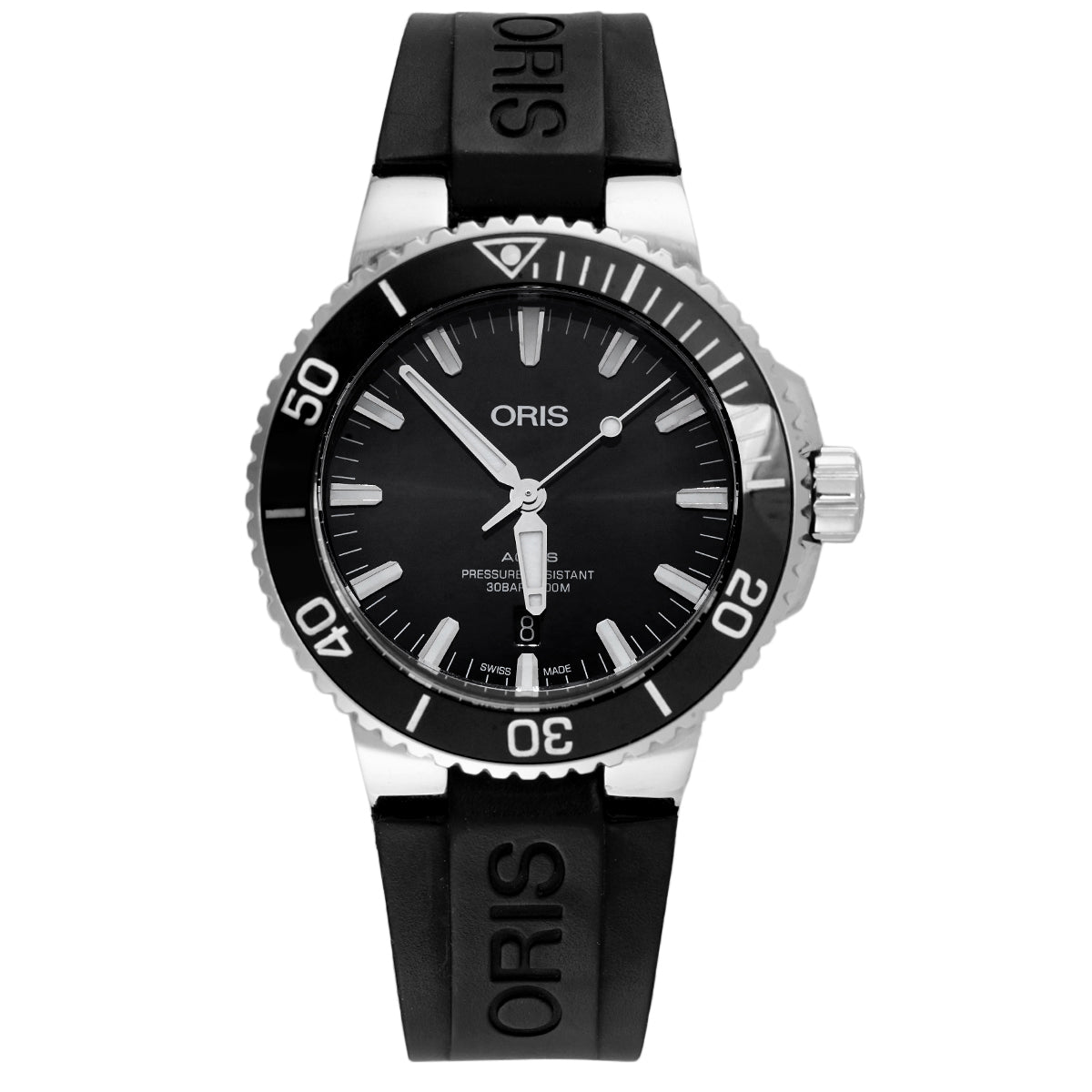 Oris Aquis Automatic Men's Watch 01-733-7730-4134-07-4-24-64, 43.5MM Black Dial, Stainless Steel/WHT030002