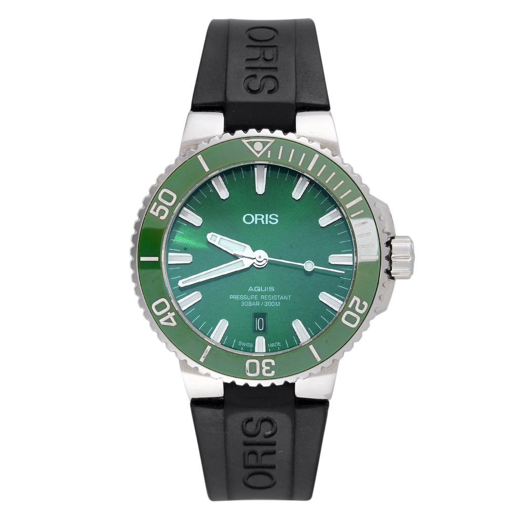 Oris Aquis Automatic Men's Watch 01-733-7730-4157-07-4-24-64, 43.5MM Green Dial, Stainless Steel/WHT030019