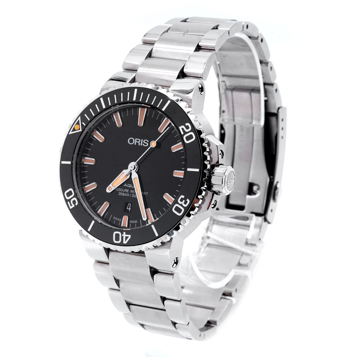 Oris Aquis Automatic Men's Watch 01-733-7730-4159-07-8-24-05, 43.5MM Black Dial, Stainless Steel/WHT030014