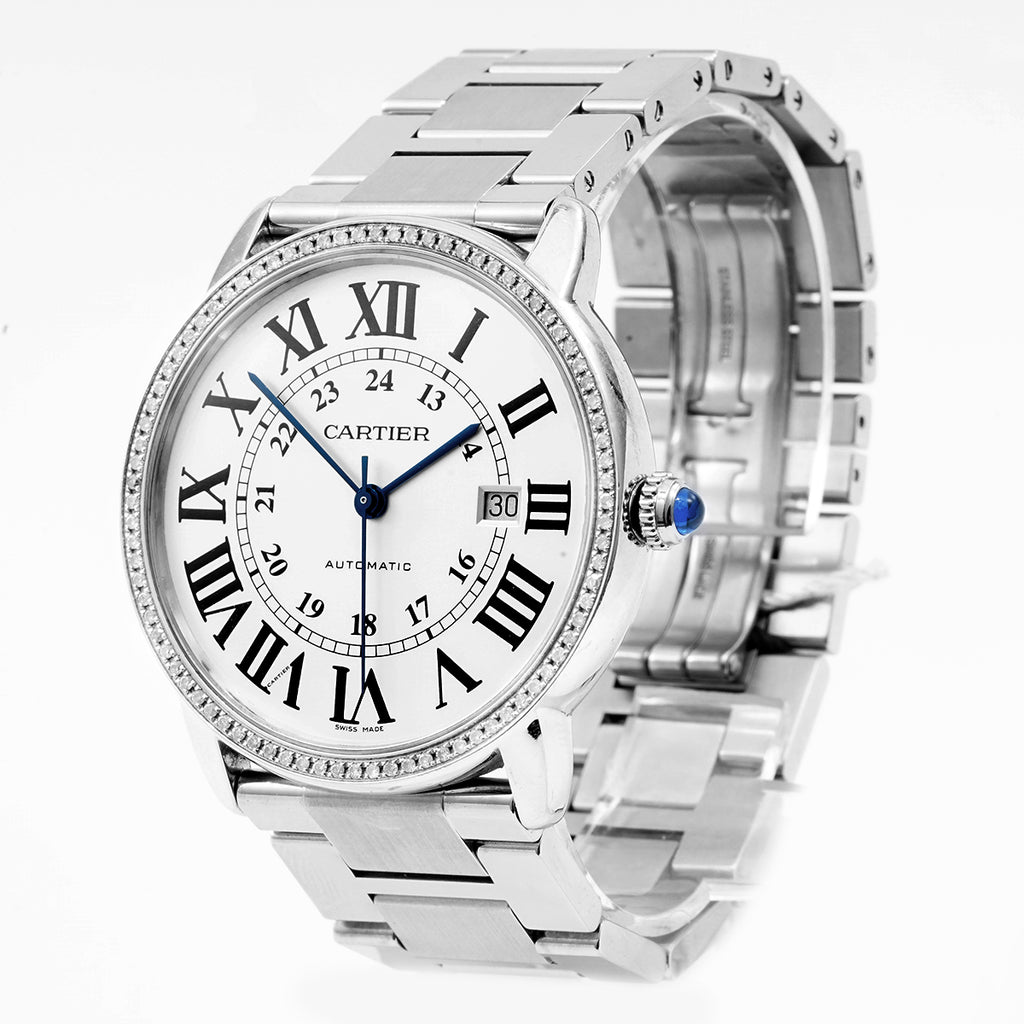 Cartier London Collection Watch W6701011, 42mm White Dial, Stainless Steel with Rear - set Diamonds, Automatic/WHP034065