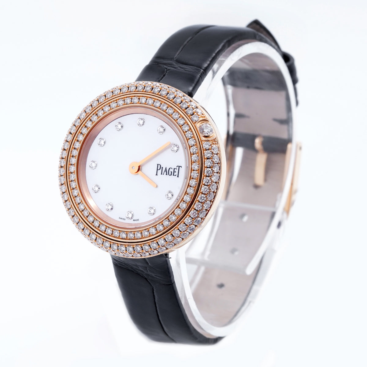 PIAGET POSSESSION series G0A45082 quartz movement, 29mm white dial, 18K rose gold with original diamonds / WHP032925