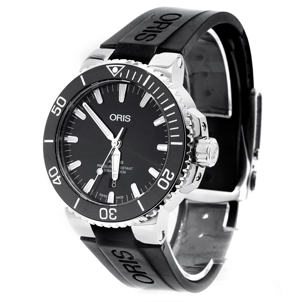 Oris Aquis Automatic Men's Watch 01-733-7730-4134-07-4-24-64, 43.5MM Black Dial, Stainless Steel/WHT030002