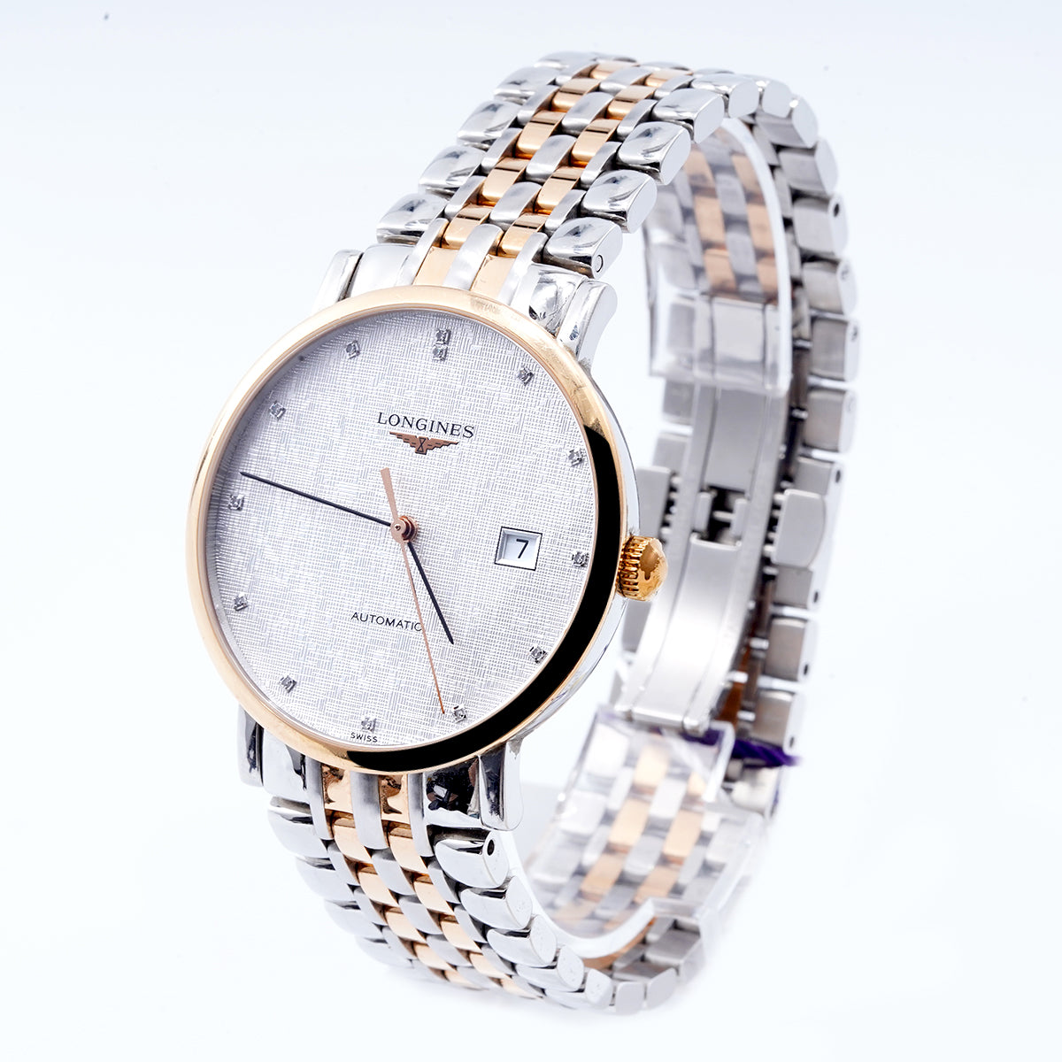Longines  Traditional Watch Series L4.910.5.77.7 Automatic mechanical, 39mm white dial, interwoven rose gold / WHP036464