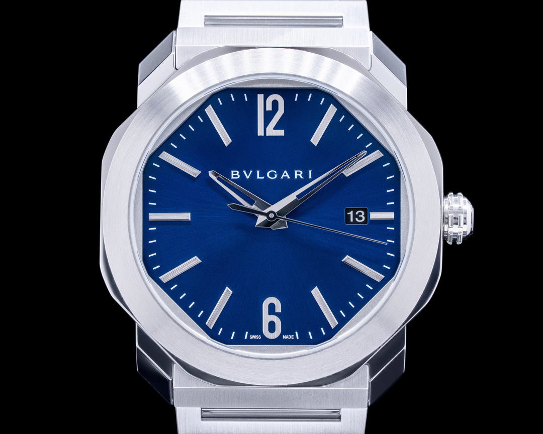 BVLGARI Octo Roma 41mm Stainless Steel Blue Dial (Ref. 102856)3550