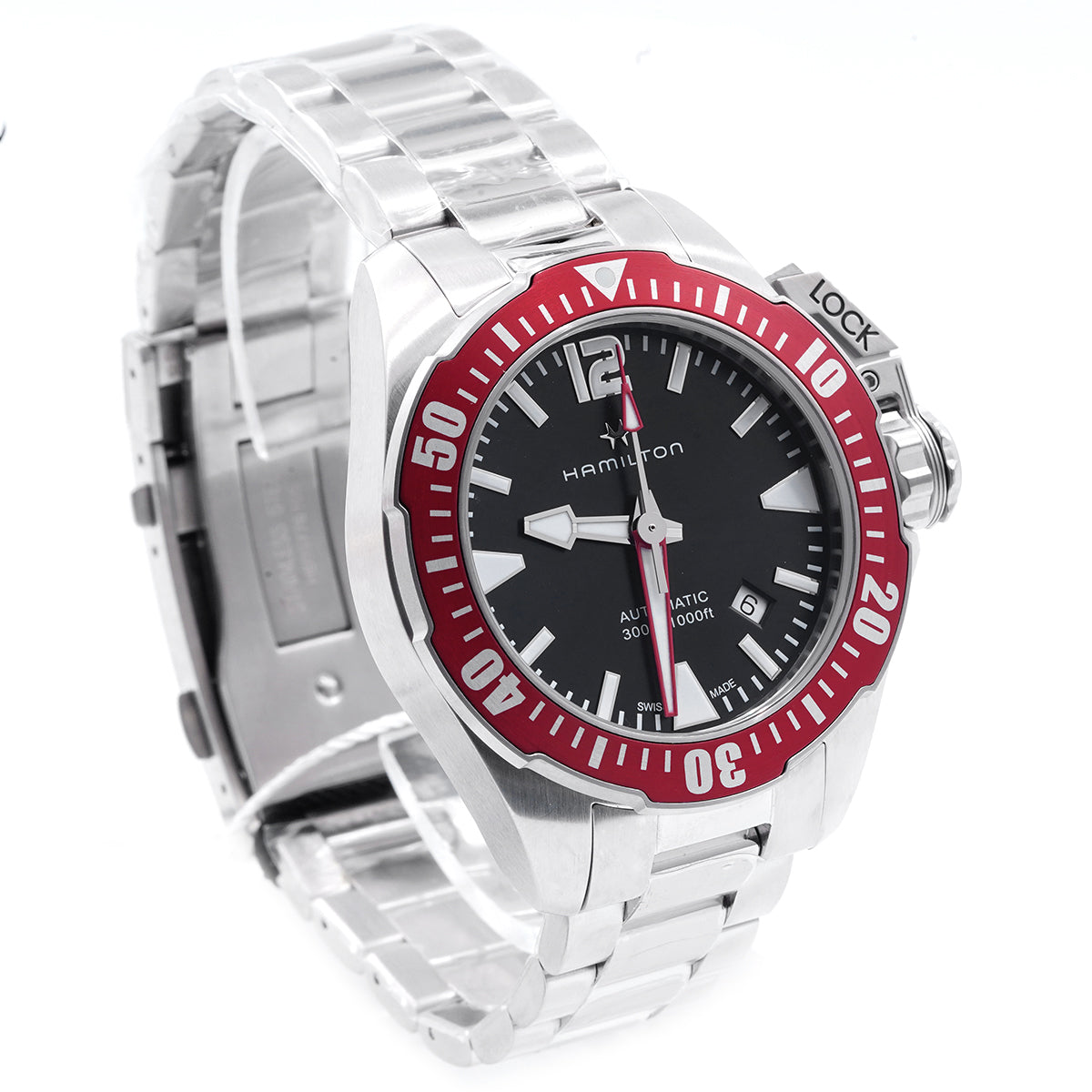 Hamilton Khaki Navy Series H77725135 Automatic Mechanical Men's Watch, 42MM Black Dial Stainless Steel/WHT030004