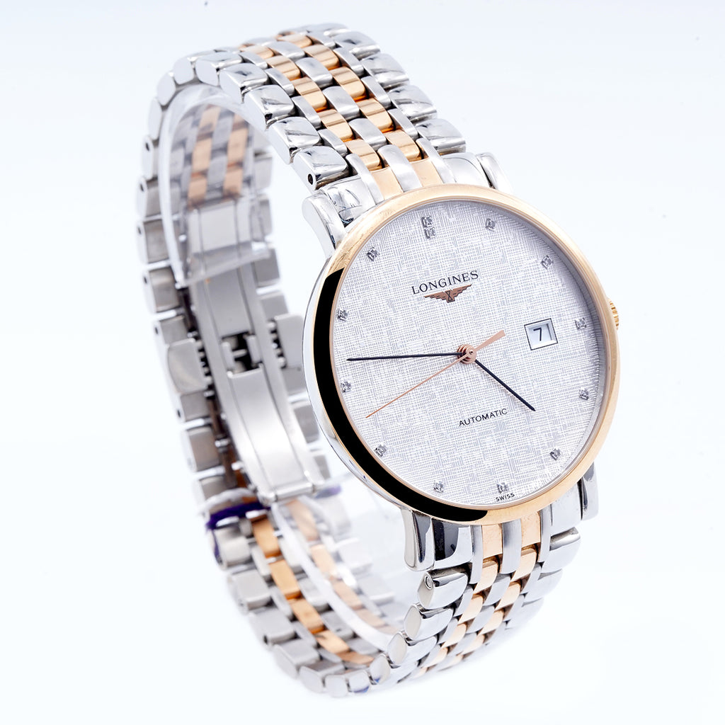 Longines  Traditional Watch Series L4.910.5.77.7 Automatic mechanical, 39mm white dial, interwoven rose gold / WHP036464