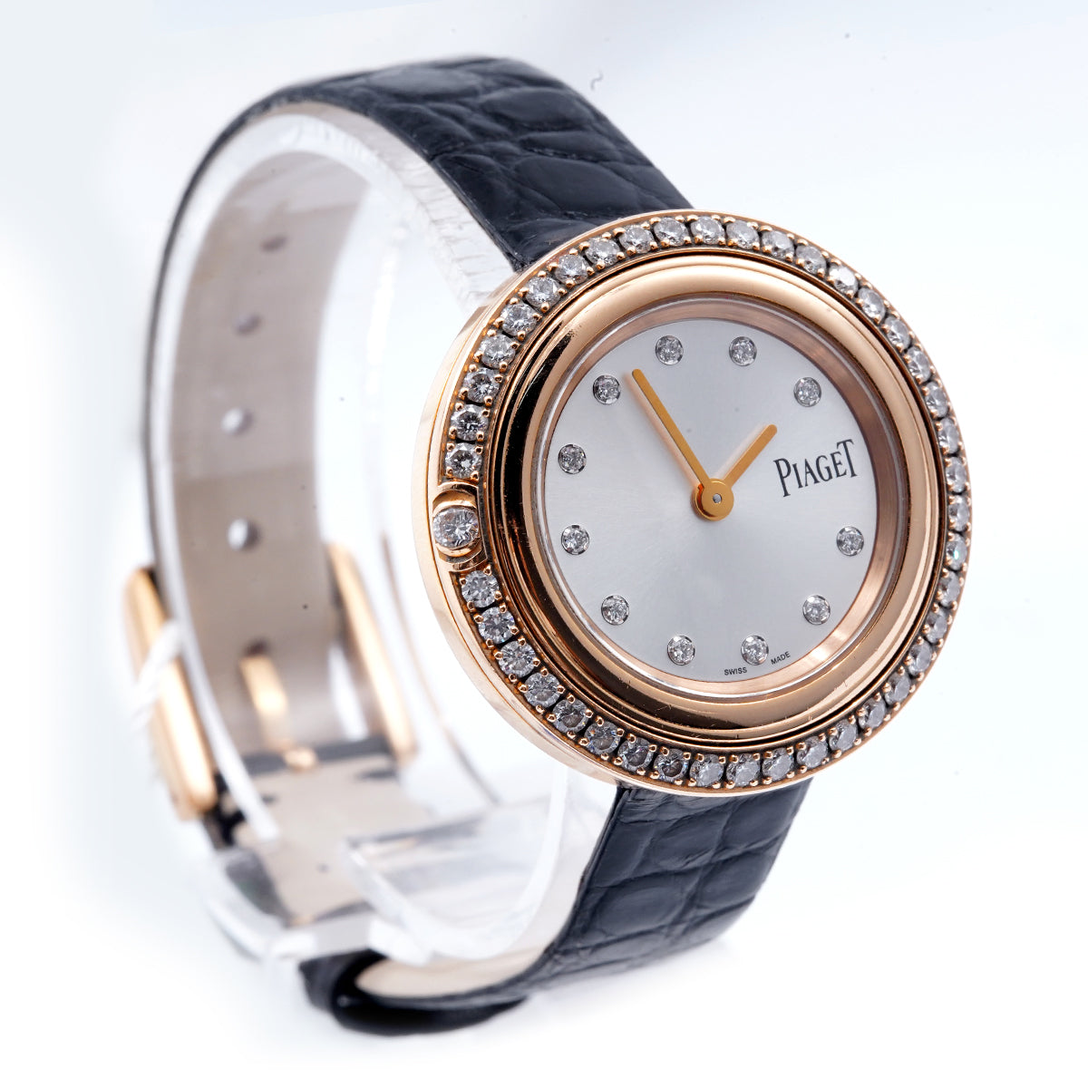 PIAGET POSSESSION series G0A43082 watch, 29mm; white dial; 18K rose gold with original diamonds; quartz movement / WHP03354