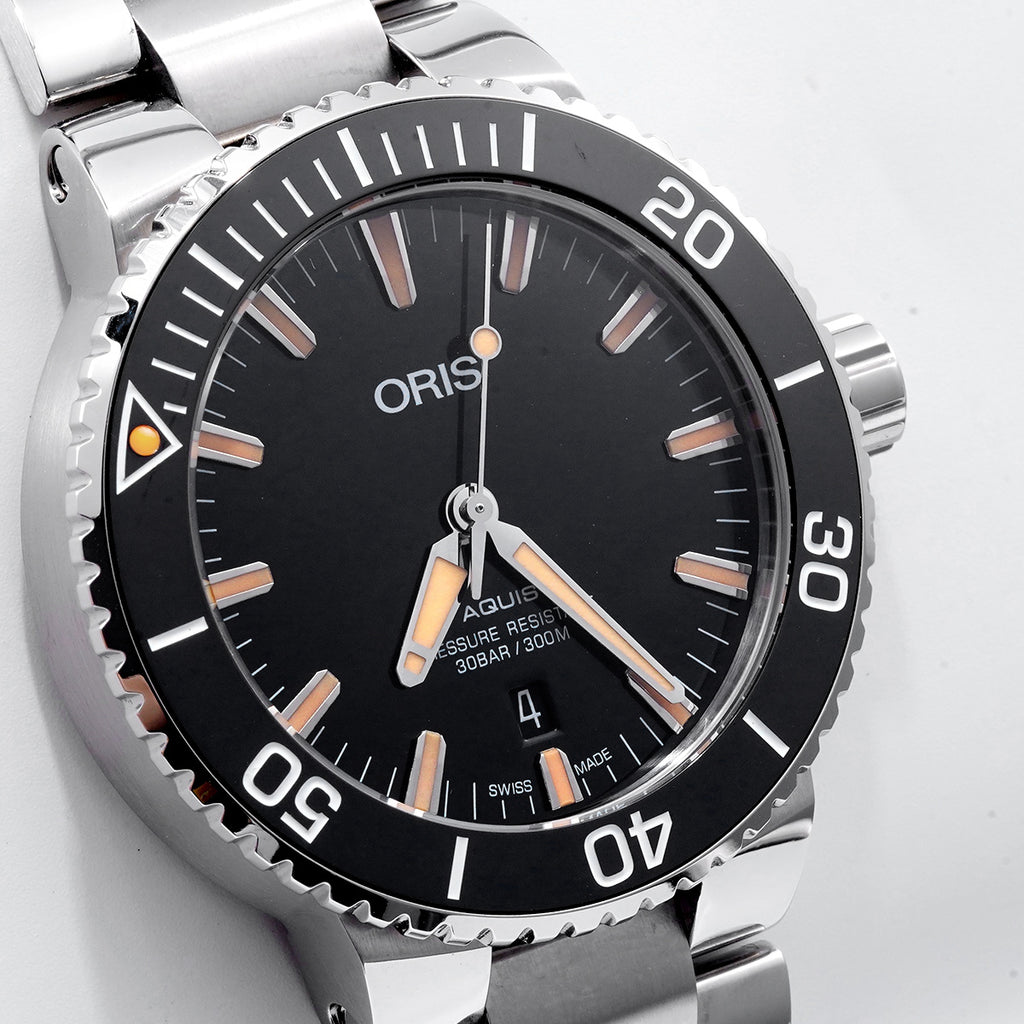 Oris Aquis Automatic Men's Watch 01-733-7730-4159-07-8-24-05, 43.5MM Black Dial, Stainless Steel/WHT030014