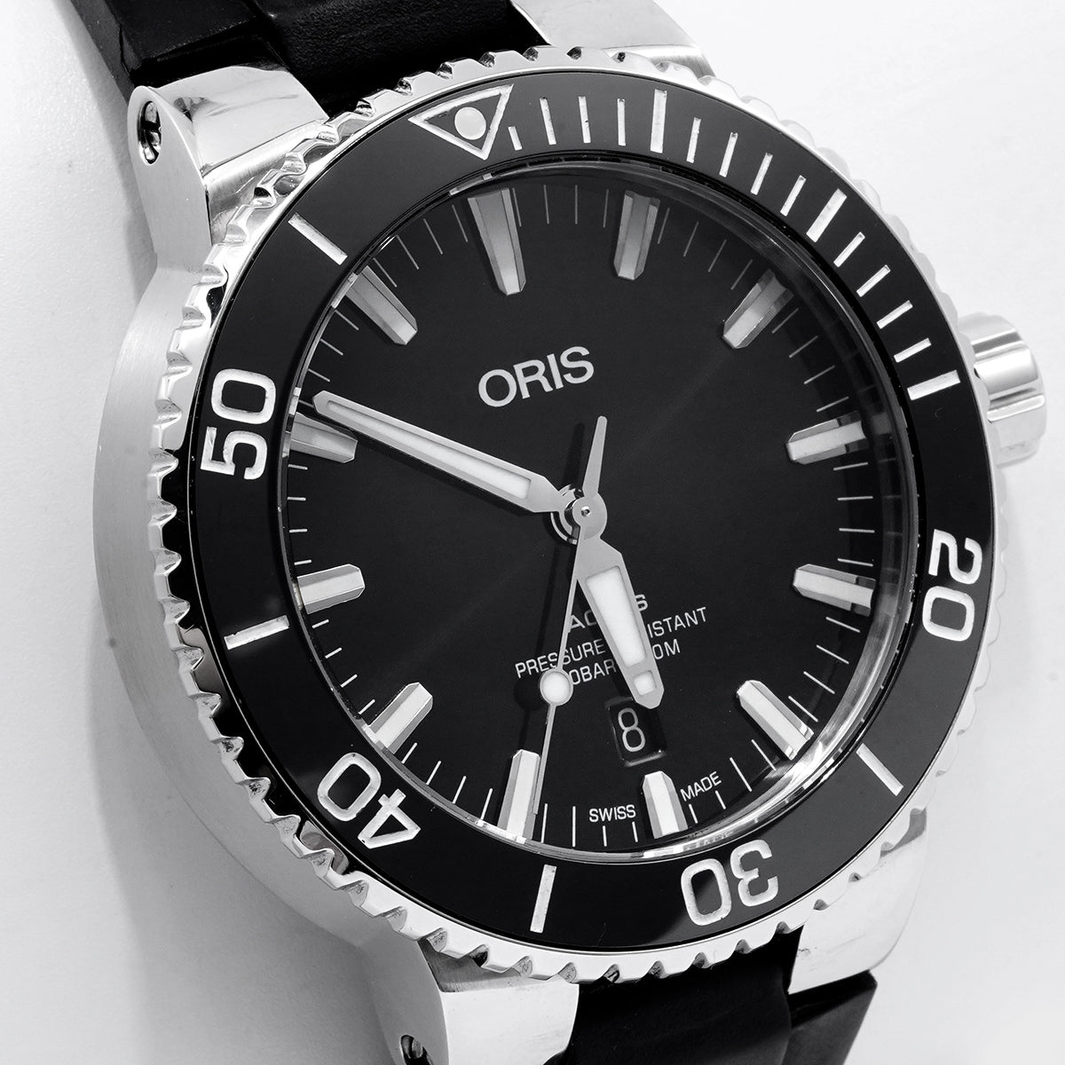 Oris Aquis Automatic Men's Watch 01-733-7730-4134-07-4-24-64, 43.5MM Black Dial, Stainless Steel/WHT030002