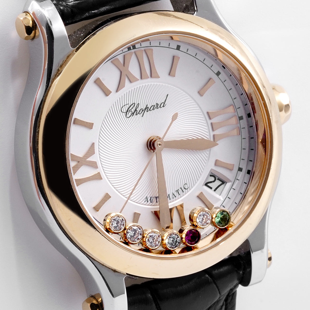 Chopard  HAPPY SPORT series 278559-6020 automatic mechanical 36MM white dial inter rose gold  / WHP034043