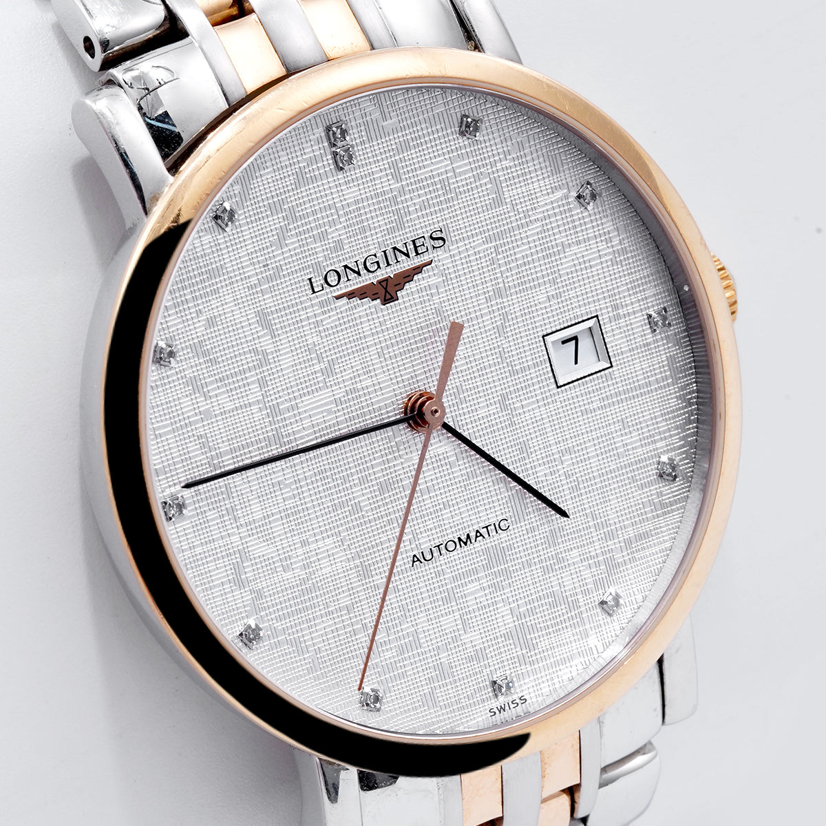 Longines  Traditional Watch Series L4.910.5.77.7 Automatic mechanical, 39mm white dial, interwoven rose gold / WHP036464