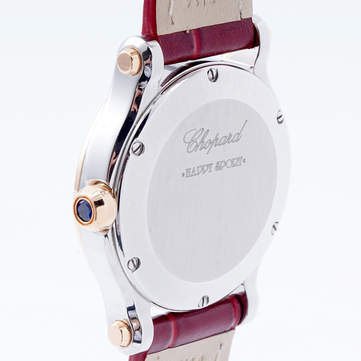 Chopard HAPPY SPORT series 278590-6001 wristwatch, 30mm white dial, gold case, quartz movement / WHP033998