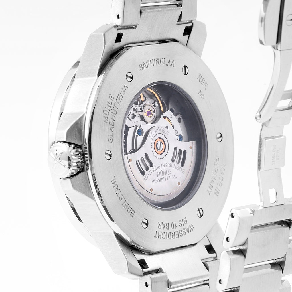 Glashütte Original Sporty Automatic Men's Watch M1-25-32-MB, 42.5MM White Dial, Stainless Steel/WHT030012