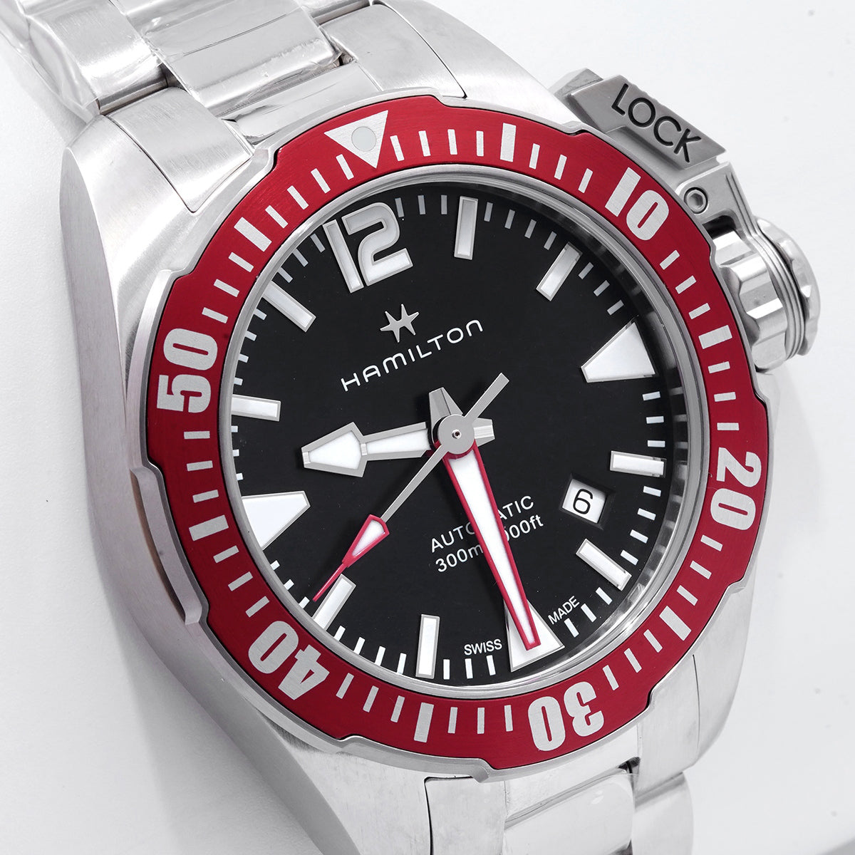 Hamilton Khaki Navy Series H77725135 Automatic Mechanical Men's Watch, 42MM Black Dial Stainless Steel/WHT030004