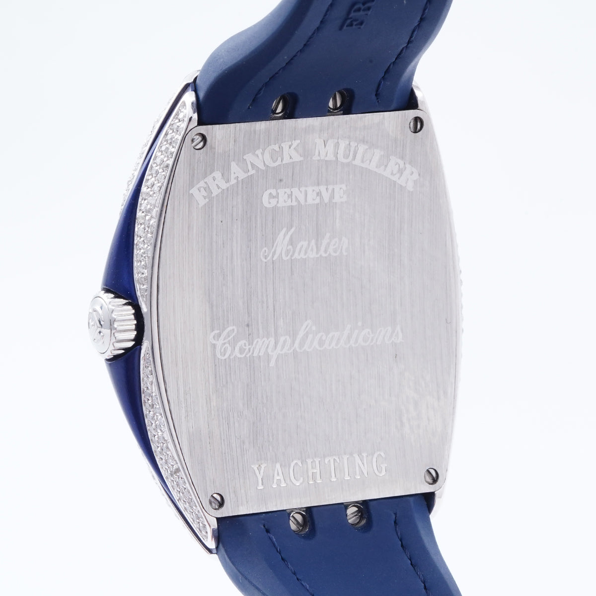Franck Muller V35 Yacht Automatic Watch with Full - set and Rear - set Diamonds, 36*46mm, Stainless Steel/WHT029831