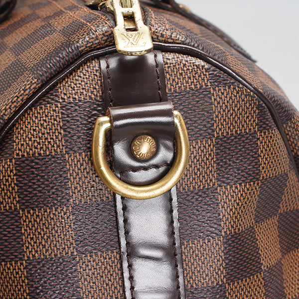 Louis Vuitton speedy30 Shoulder bag with straps, checkered pattern, brown color, BGP19792