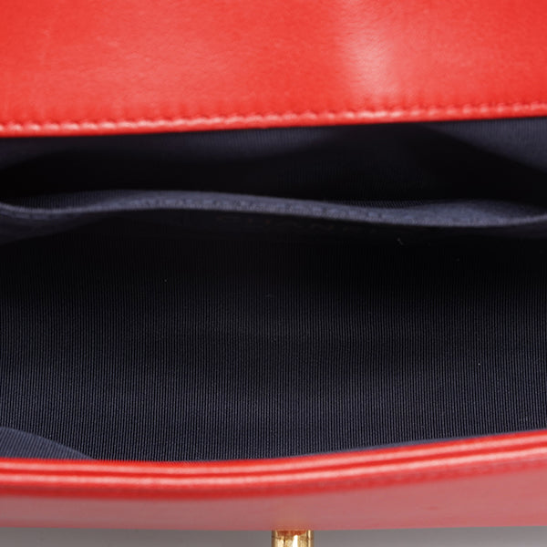 CHANEL Embossed Medium Boy Cube Flap Red shoulder bag BGT128310