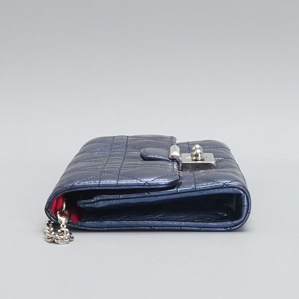 Dior Metallic Blue Quilted Fabric Miss Dior Shoulder Bag BGP072301