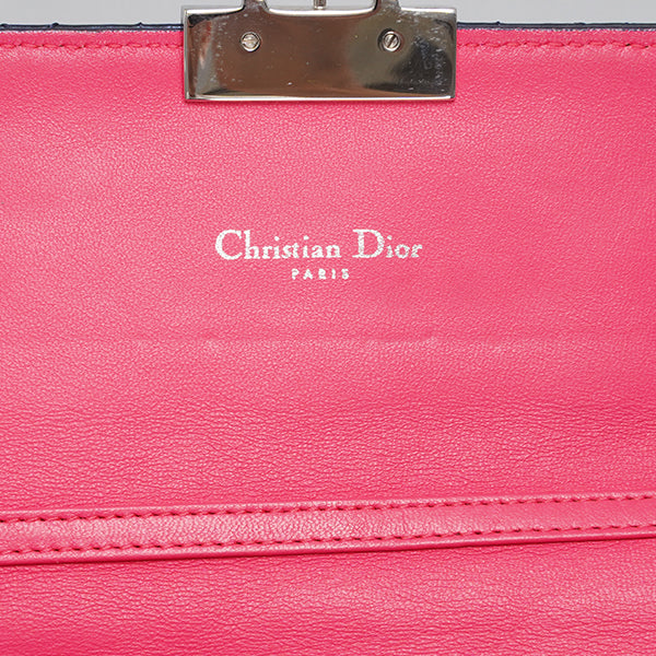 Dior Metallic Blue Quilted Fabric Miss Dior Shoulder Bag BGP072301