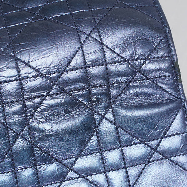 Dior Metallic Blue Quilted Fabric Miss Dior Shoulder Bag BGP072301