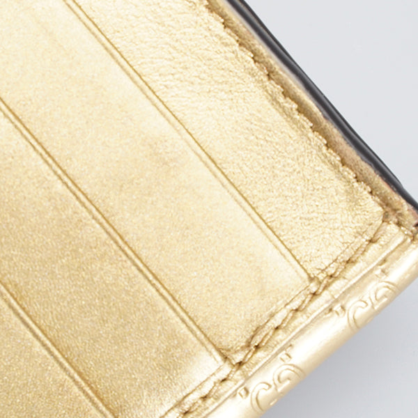 Gucci Gold Guccissima Patent Leather Heart Continental Wallet 19cm BGT123202