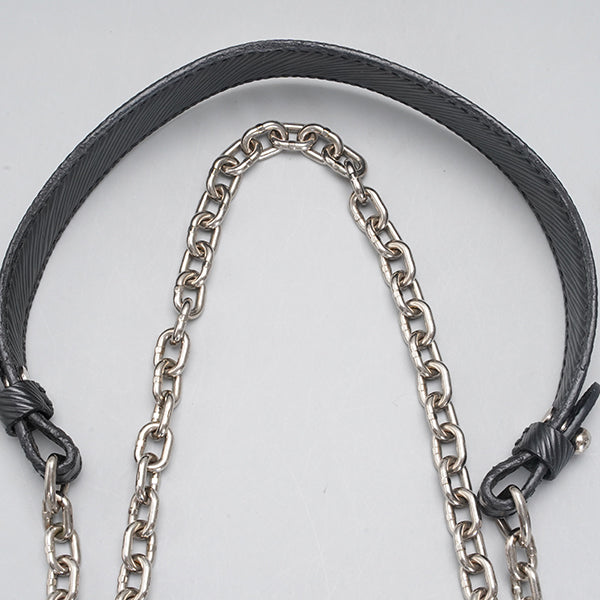 Louis Vuitton Epi Twist MM Chain Black Leather  Shoulder Bag BGT128340