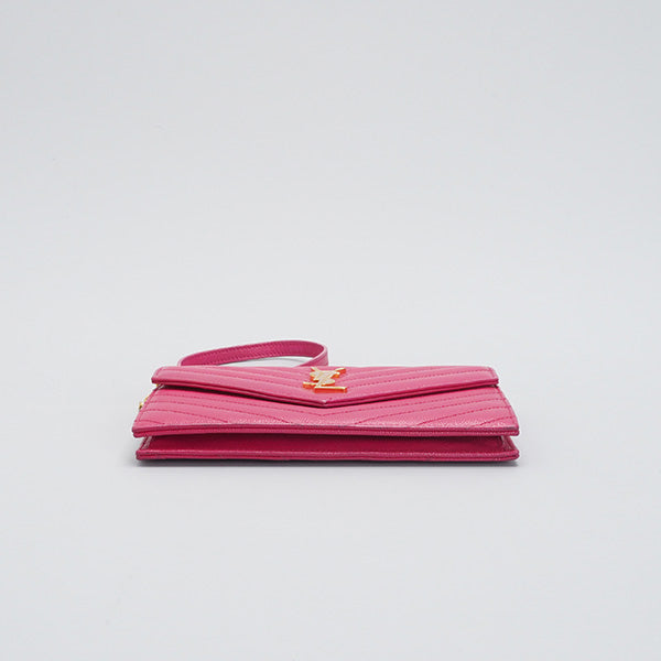 Yves Saint Laurent  cassandre  Matelassé Chevron  Envelope Chain Wallet 19cm BGP185452