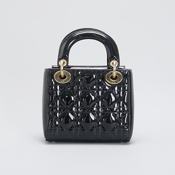 Dior Patent Leather Mini Lady Dior Tote Bag 17cm BGP185984