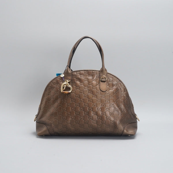 Gucci Bronze Guccissima Leather Bowling Bag BGP199144