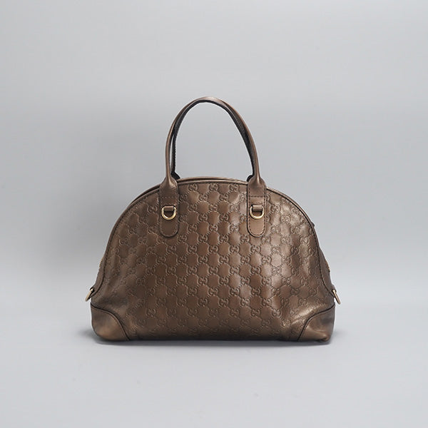 Gucci Bronze Guccissima Leather Bowling Bag BGP199144