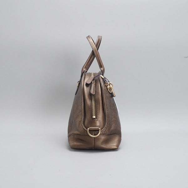 Gucci Bronze Guccissima Leather Bowling Bag BGP199144