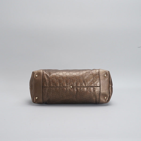 Gucci Bronze Guccissima Leather Bowling Bag BGP199144