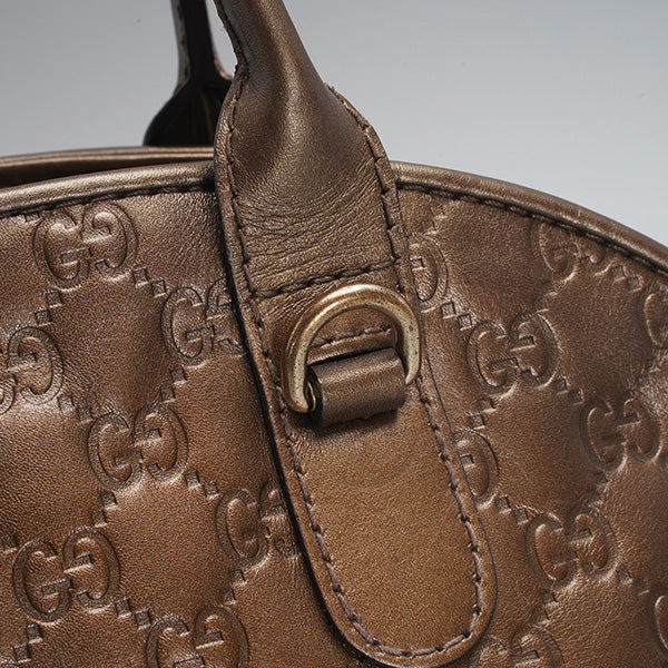 Gucci Bronze Guccissima Leather Bowling Bag BGP199144