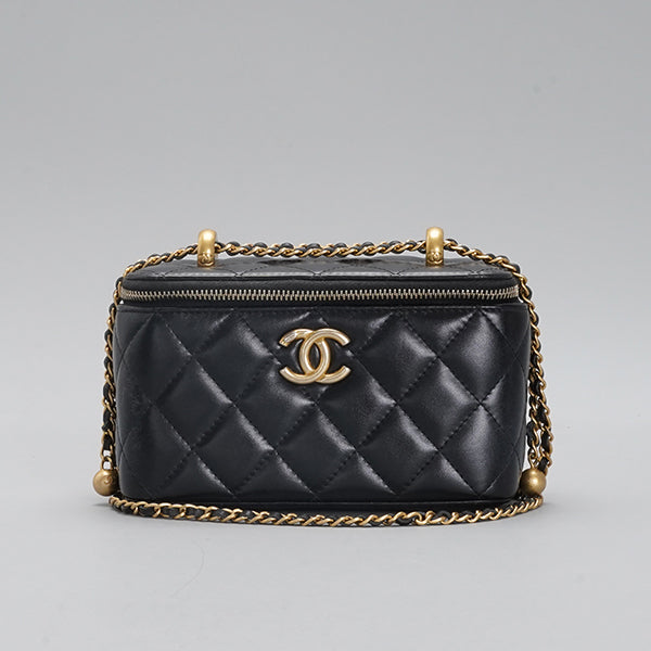 CHANEL  Golden Ball Makeup Box black shoulder bag BGT128315