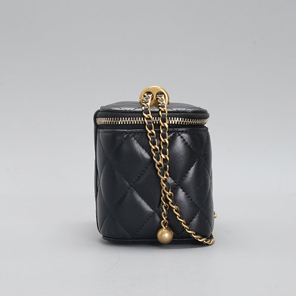 CHANEL  Golden Ball Makeup Box black shoulder bag BGT128315