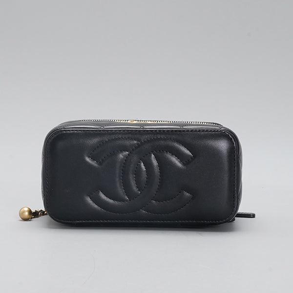 CHANEL  Golden Ball Makeup Box black shoulder bag BGT128315