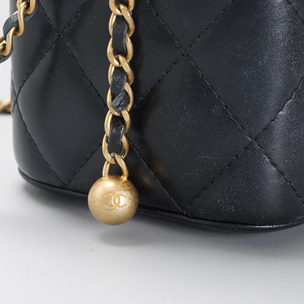 CHANEL  Golden Ball Makeup Box black shoulder bag BGT128315