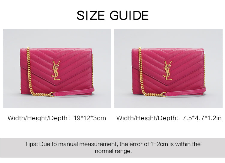Yves Saint Laurent  cassandre  Matelassé Chevron  Envelope Chain Wallet 19cm BGP185452