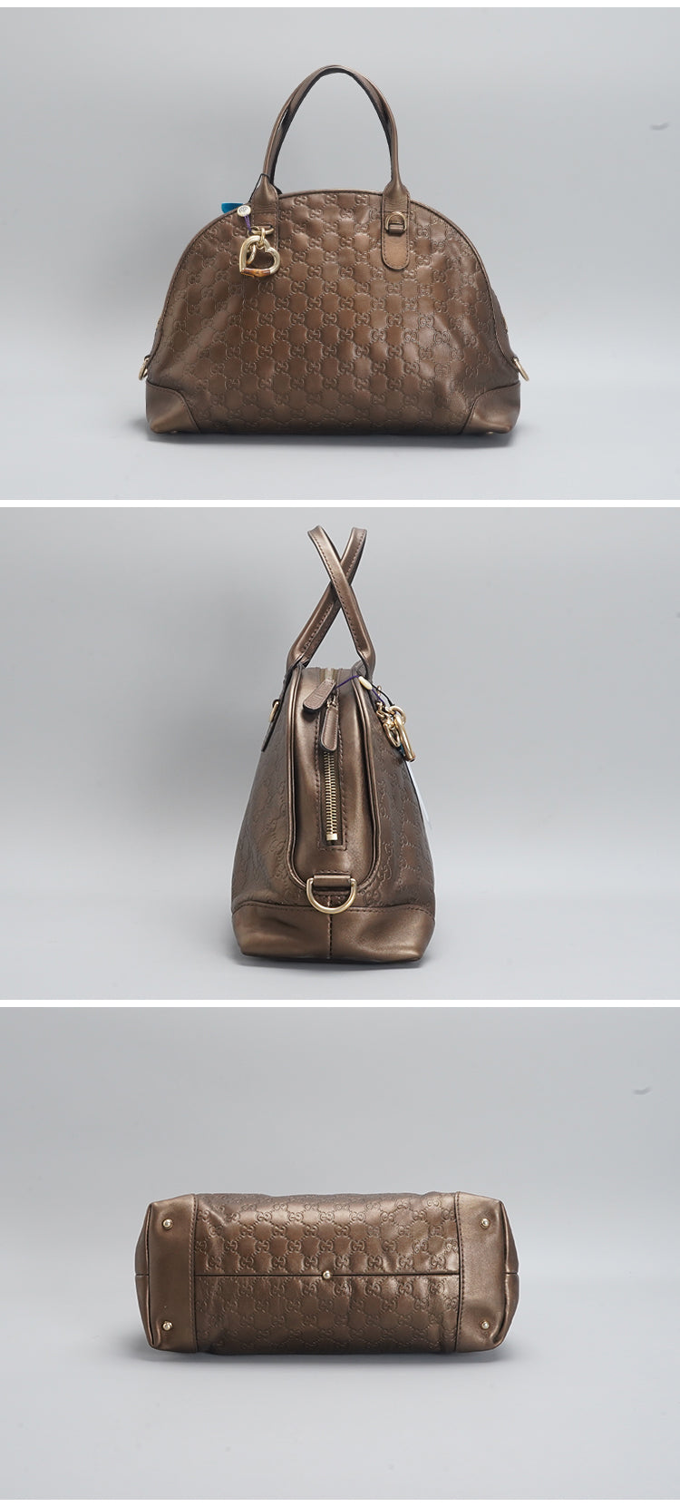 Gucci Bronze Guccissima Leather Bowling Bag BGP199144
