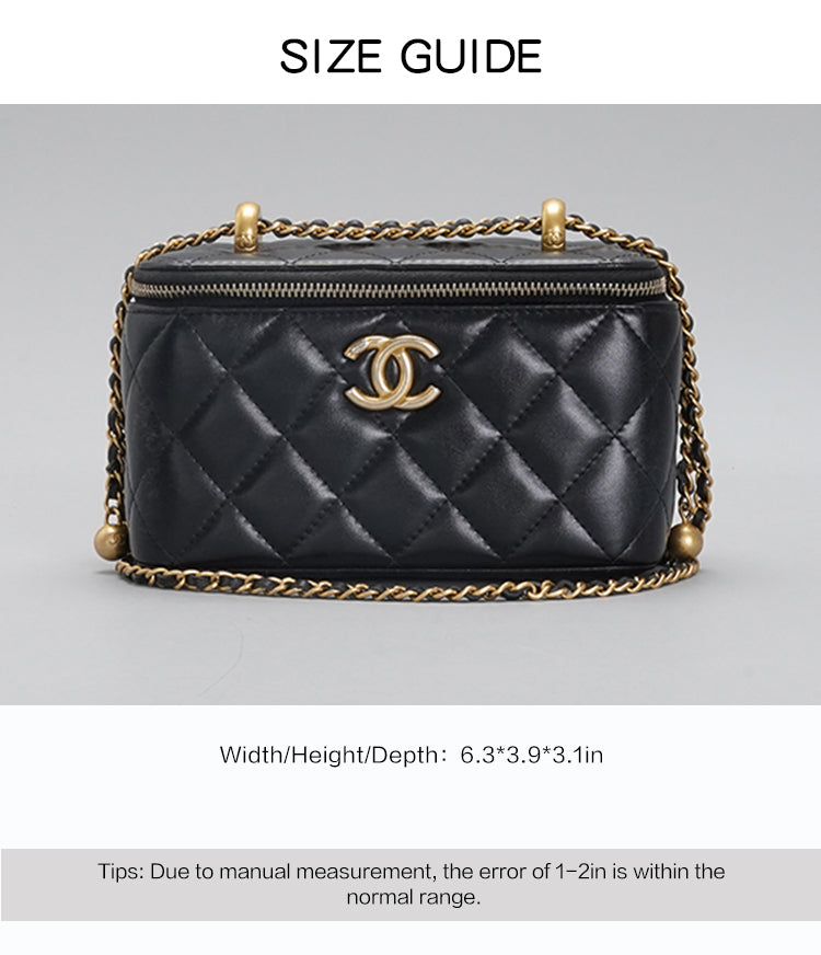 CHANEL  Golden Ball Makeup Box black shoulder bag BGT128315